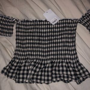 plaid crop top